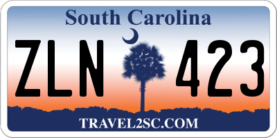 SC license plate ZLN423