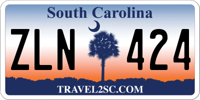 SC license plate ZLN424
