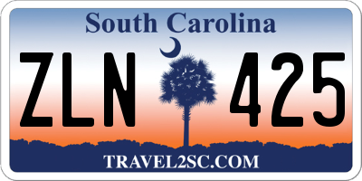 SC license plate ZLN425