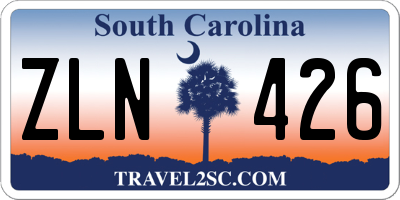 SC license plate ZLN426