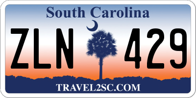 SC license plate ZLN429