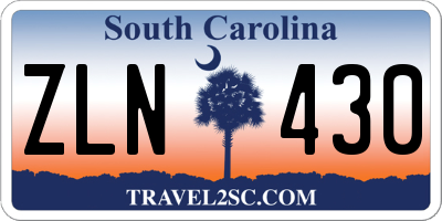 SC license plate ZLN430