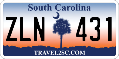 SC license plate ZLN431
