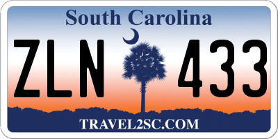 SC license plate ZLN433