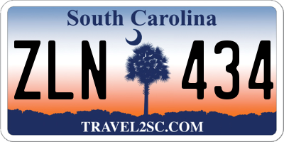 SC license plate ZLN434