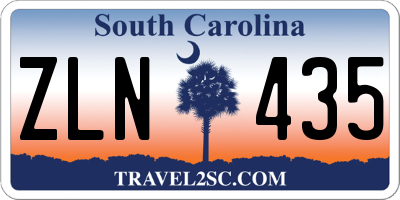 SC license plate ZLN435