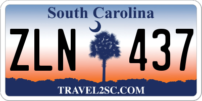 SC license plate ZLN437