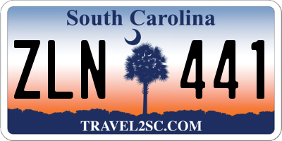 SC license plate ZLN441