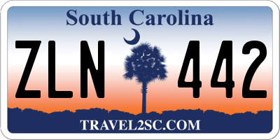 SC license plate ZLN442