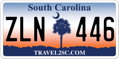SC license plate ZLN446