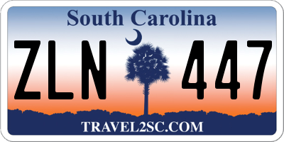 SC license plate ZLN447
