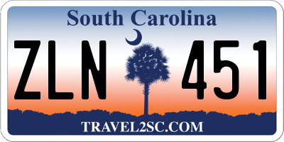 SC license plate ZLN451