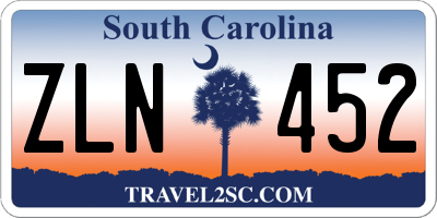 SC license plate ZLN452