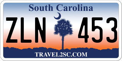 SC license plate ZLN453