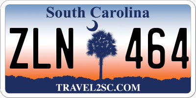 SC license plate ZLN464