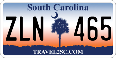 SC license plate ZLN465