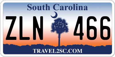 SC license plate ZLN466