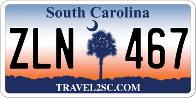 SC license plate ZLN467