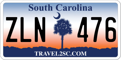 SC license plate ZLN476