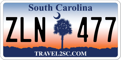 SC license plate ZLN477