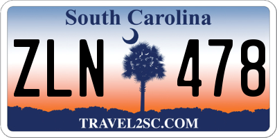 SC license plate ZLN478