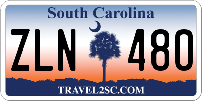 SC license plate ZLN480