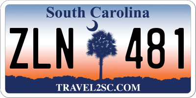 SC license plate ZLN481