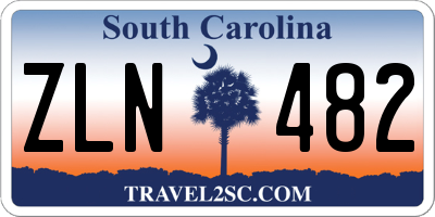 SC license plate ZLN482