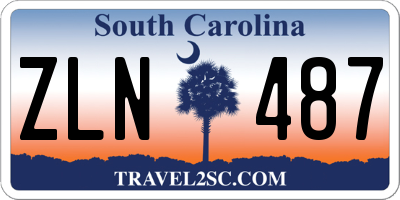 SC license plate ZLN487