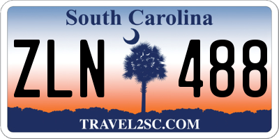 SC license plate ZLN488