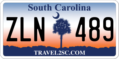 SC license plate ZLN489