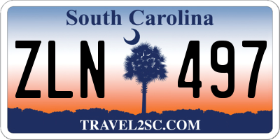 SC license plate ZLN497