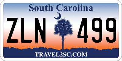 SC license plate ZLN499