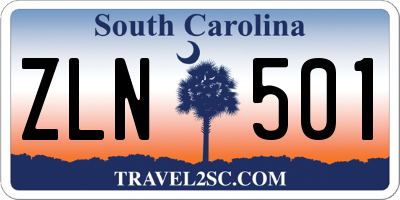 SC license plate ZLN501