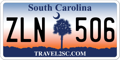 SC license plate ZLN506