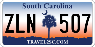 SC license plate ZLN507