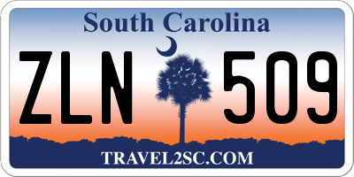 SC license plate ZLN509