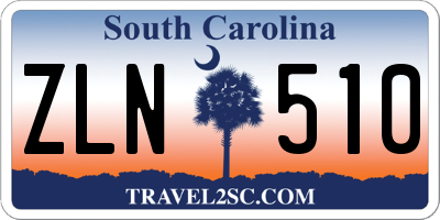 SC license plate ZLN510