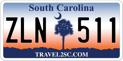 SC license plate ZLN511