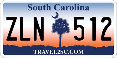SC license plate ZLN512