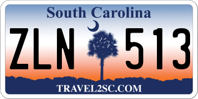 SC license plate ZLN513