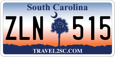 SC license plate ZLN515
