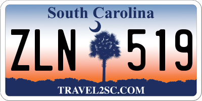 SC license plate ZLN519