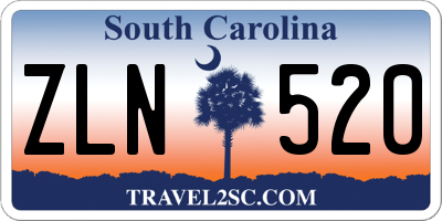 SC license plate ZLN520