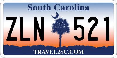 SC license plate ZLN521