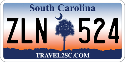 SC license plate ZLN524