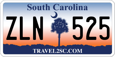 SC license plate ZLN525