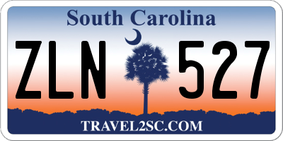 SC license plate ZLN527