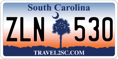 SC license plate ZLN530