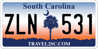 SC license plate ZLN531